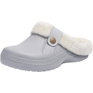 Women Atmosphere Clogs Waterproof Winter Fuzzy Slippers Classic Fur Lined